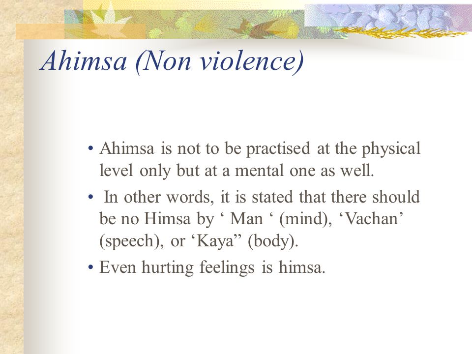 what is ahimsa