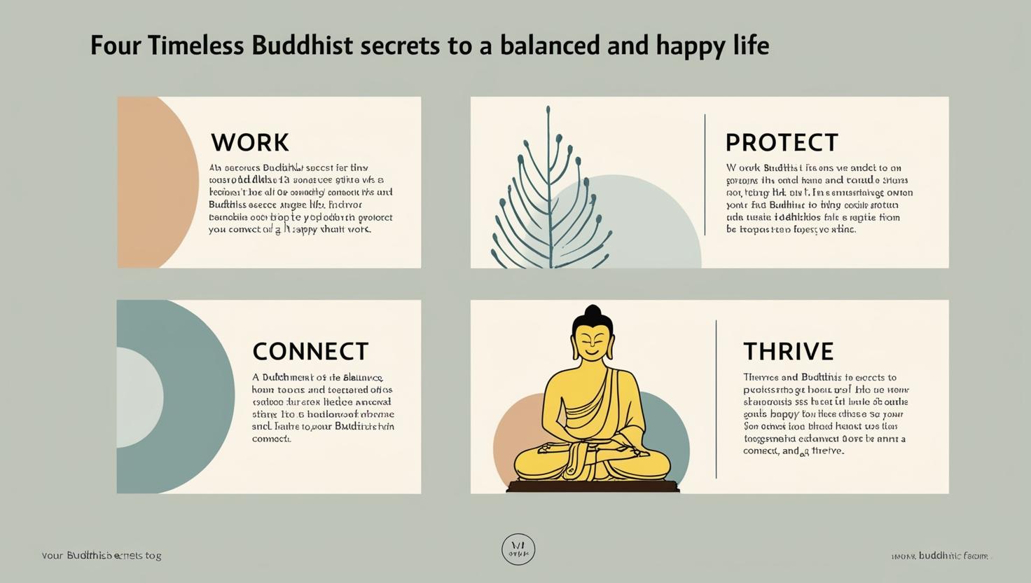 4 Timeless Buddhist Secrets to a Balanced, Happy Life: Work, Protect ...
